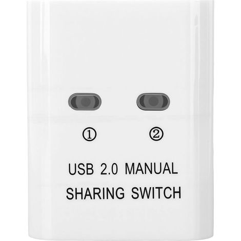 Sélecteur de Commutateurs USB 2.0, Hub de Partage USB 2 en 1 Sortie pour Ordinateurs, Partage 1 Périphérique pour Imprimante, Plug and Play, Commutation par clé, Compatible (1/5)