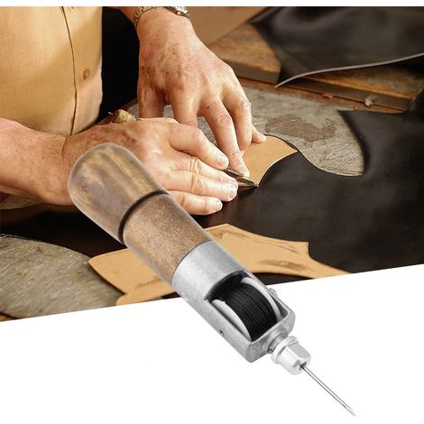 Kit d'outils de couture à point noué automatique pour le travail du cuir avec 2 aiguilles (1/5)