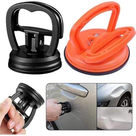 Kit de débosselage de voiture, lot de 2 puissants extracteurs de bosses de voiture, lève-poignée, ventouse de voiture et kit de réparation de bosses sans peinture pour carrosserie de (1/4)