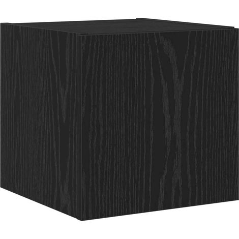 Mueble de TV Montado en la Pared Roble Negro 30,5 x 35 x 30 cm vidaXL (1/5)