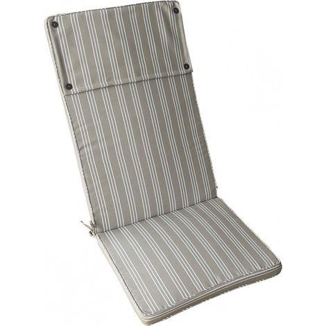 Cuscino alto a righe tortora in poliestere sfoderabile 45x150 cm (1/3)