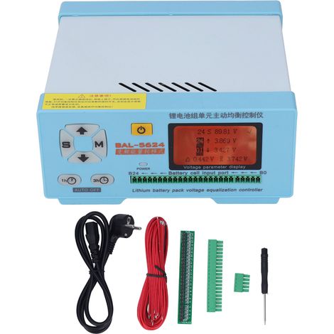 Testeur Équilibreur de Batterie Lithium 2 à 24S, Courant d'Équilibrage Max 5A, Contrôleur de Tension, Prise UE 110V-220V, Chargeur Intelligent pour Accumulateurs (1/5)