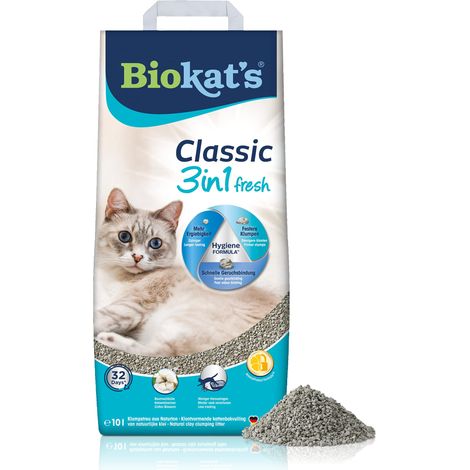 Litière pour chats agglomérante avec grains de 3 tailles différentes - 1 sac (1 à 10 l) (1/5)