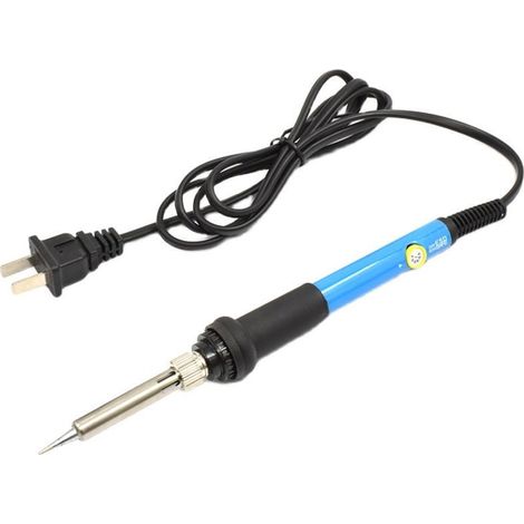 Kit de Fer à Souder 60W à Température Réglable, Lot de 8 Pièces, Poignée Caoutchouc, Prise Européenne, Outillage Neuf pour Électronique (1/5)