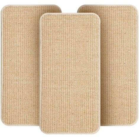 3 Pièces Tapis griffoir pour Chat,50x25cm,Antidérapant Griffoir Chat Canapé,Convient aux Murs et Portes, Canapé, Meubles et Les canapés,Tapis protégé(Couleur Bois) (3 Pièces) (1/5)