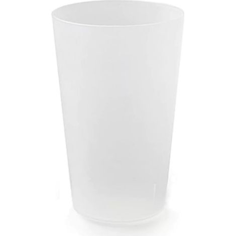 Lot de 100 Verres Gobelets PINTE 60 cl (50 utile), Réutilisable et Recyclable en Polypropylène sans BPA - Translucide - D-Work