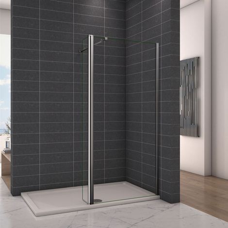 Ocean Sanitaire – Paroi de douche pivotante 80+40x200cm – Verre anti-calcaire 8mm – Barre murale 73-120cm – Accès PMR – Montage réversible