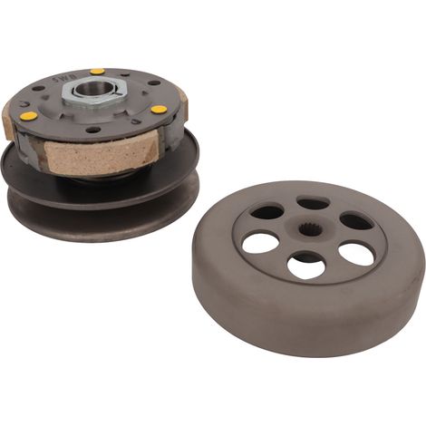 Poulie d'embrayage moto avec capot, roue menée complète pour JOG 100/149, remplacement pièce, kit transmission, accessoire scooter, couleur argent, qualité standard. (1/5)