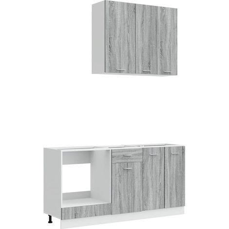 Kitchen Unit LYON 5 pcs Grey Sonoma Engineered Wood vidaXL (1/5)