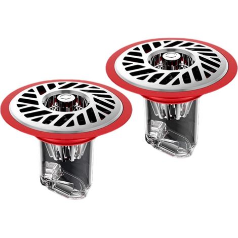 Lot de 2 joints d'étanchéité pour siphon de sol à mailles larges, anti-odeurs, compatibles avec tous les siphons de sol pour un drainage rapide et une installation facile, couleur argent. (1/5)