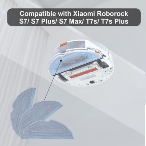 NALOOKAMIC 3 Chiffons de Nettoyage pour Roborock S7 S7 Plus T7S T7S Plus Robot Aspirateur