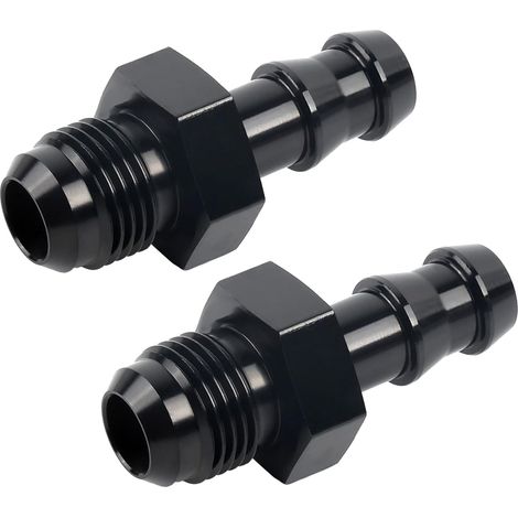 DOLASO 6AN-Stecker auf 3/8"-Aluminium-Steckverschraubungsadapter mit Widerhaken, 2 Stück (1/5)