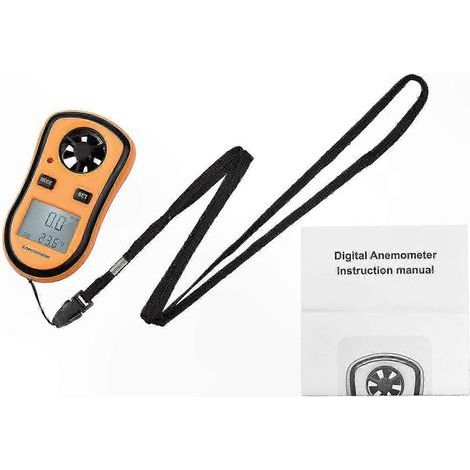 Anémomètre numérique portable, 104,3 x 57,8 mm, orange (1/5)