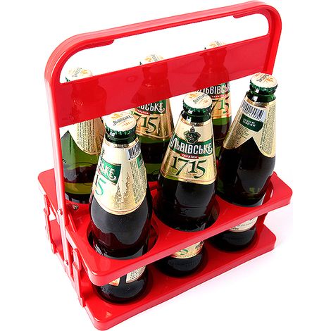 Panier à Bouteilles Plastique Pliable - Pour Vin Bière Boissons - Transport Portable avec Poignées - 6 Bouteilles (1/5)