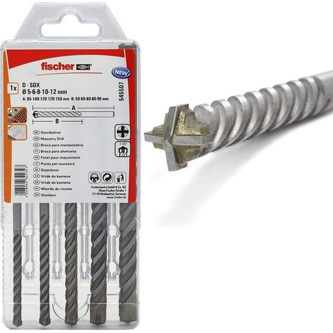 Set di 5 punte widia al quarzo 5-6-8-10-12mm 545507 fischer (1/4)