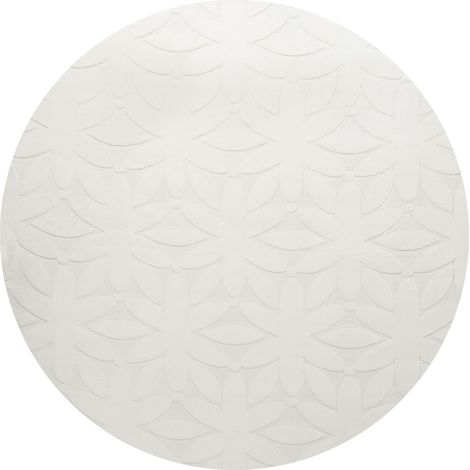 Area Rug Off-White Fabric 160 cm Jacquard Round Shape Accent Rug HOOD (1/5)