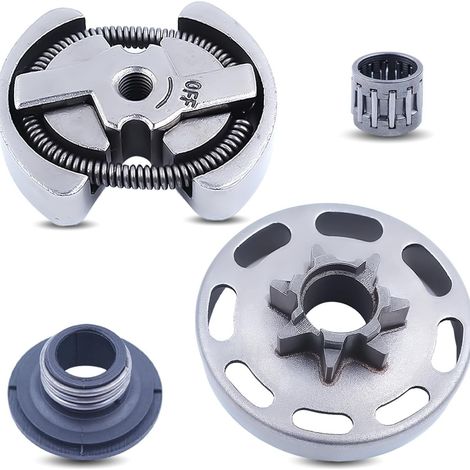 Kit cloche d'embrayage, embrayage, turbine, pompe à huile compatible avec Husqvarna 435 435E 440 440E