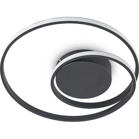 [GEBRAUCHT] B-Ware Lindby LED-Deckenleuchte Youna schwarz 39 cm dimmbar Aluminium 22 W 3000 K (1/2)