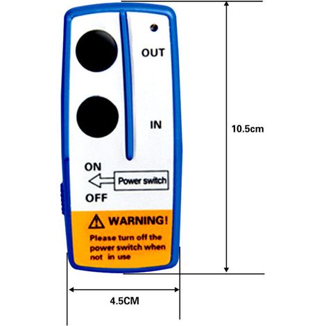 Télécommande de treuil sans fil 12 V, kit de télécommande de treuil sans fil universel 12 V 50 pieds pour camion de voiture (2 grandes télécommandes incluses) (1/4)