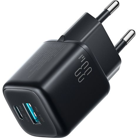 Cargador de pared USB-A USB-C de 33 W - Negro (1/5)