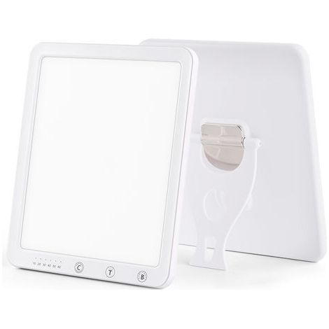Lampe de luminothérapie 10000 Lux Sans UV Lampe de lumière du jour avec 3 températures de couleur, 5niveaux de luminosité et 6minuterie, Fonction de Mémoire, Support Pliant à 180° Réglable (1/5)