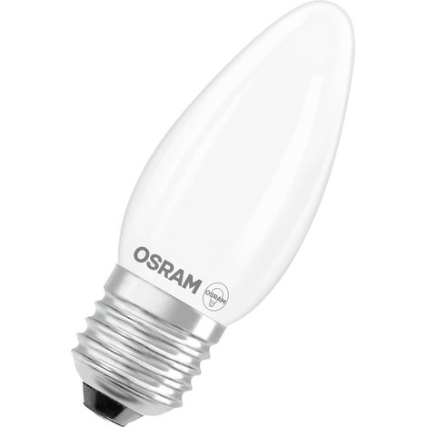 OSRAM Lampe LED forme étoile bougie B40 filament, 4000 K blanc neutre, 3,4 W, E27, dépolie, 470 lm, 15 000 h, pour lustres, luminaires décoratifs (1/2)