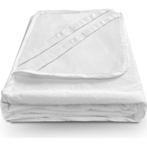 Protège Matelas 100x200 cm, Alèse Imperméable en Coton Respirant avec 4 Coins Elastiques (1/5)