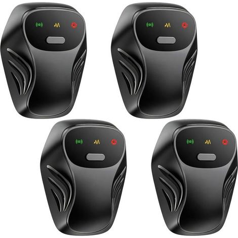 Ensemble de 4 répulsifs électroniques à ultrasons pour souris, cafards, fourmis, mouches, moustiques et rongeurs (1/5)
