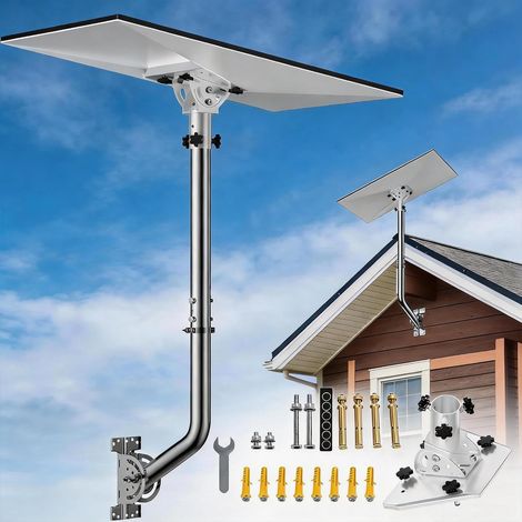 Support d'installation Long support mural pour kit Internet, satellite, support d'installation de toit avec adaptateur de tube (1/5)