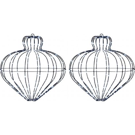 Christmas Finial Light 2 pcs 384 LEDs Cold White vidaXL (1/5)