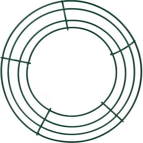 Cadre Pour Couronne En Fil De Fer - Forme Ronde 30 Cm - Pour Décorations Festives DIY - Lot De 1 (1/5)