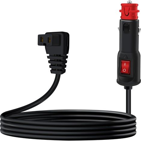 Cable Alimentation 12V pour Glaciere 16AWG Câble pour Glacière électrique Voiture avec Interrupteur pour Refrigerator, Réfrigérateur Portable, Congélateur Auto Réfrigérateur (3.5 m) (1/5)