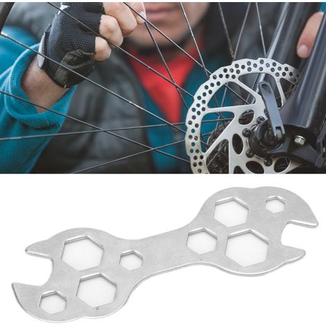 Clé hexagonale plate multifonction en acier pour réparation de vélo