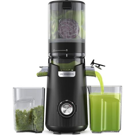 Extracteur de Jus à Froid ACOQOOS 300W Goulotte Extra-Large 135mm 1.8L Sans BPA (1/5)