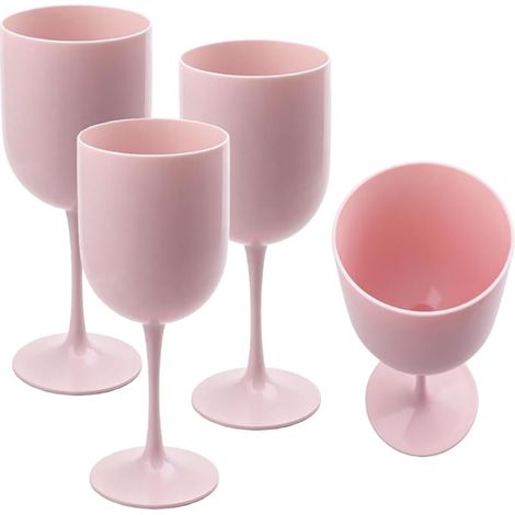 Plastic Wine Glasses, 480ml Reusable Cups, Rigid Unbreakable for Parties, Picnic, Camping (1/5)