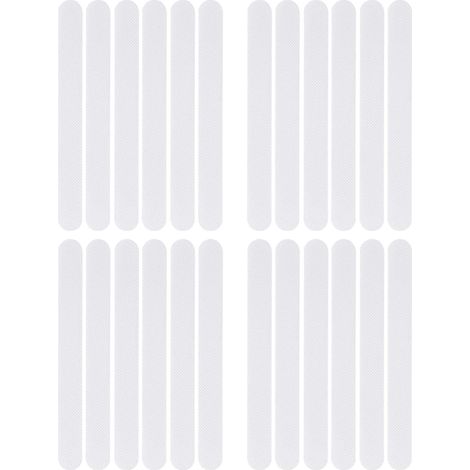 Lot de 24 autocollants antidérapants pour douche, baignoire, escaliers, piscines et bateaux. Bandes de sécurité pour baignoire, escaliers et bateaux. (1/5)