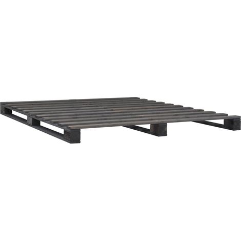 Maison Exclusive - Palettenbett Grau Massivholz Kiefer 140×200 cm