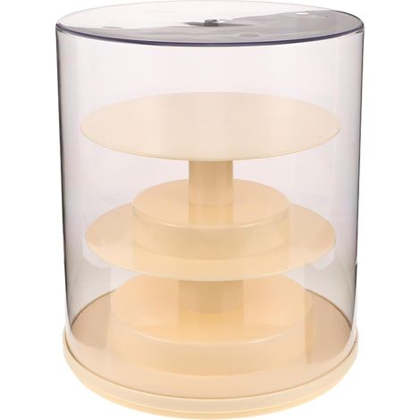 Vitrine pour Mini Figurines Vitrine Anti-Poussière Étui De Rangement pour Figurines Présentoir Rotatif pour Poupées Blanc (1/5)