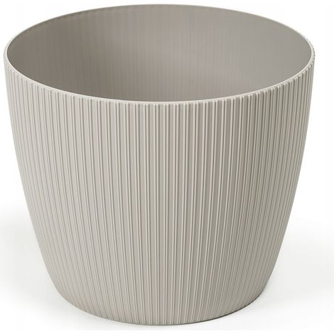 Maceta de plástico gris Lamela 22 cm x 22 x 18 cm 1 unidad. (1/3)
