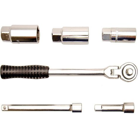Jeu d Outils pour Bougies d Allumage 6 pcs - Transmission 10 mm (3/8) - Précision et Robustesse - D-Work (1/5)