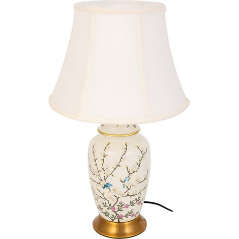 Lámpara de mesa de ceramica blanco D33x55 (1/5)
