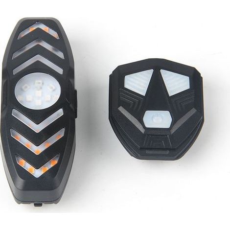Bike-Scooter Sound blinkendes Rücklicht, kabellose Fernbedienung, 6 Beleuchtungsmodi, wiederaufladbar über USB, wasserdicht, leicht, langlebig, sofortige Installation ohne Werkzeug, passend für alle F (1/5)
