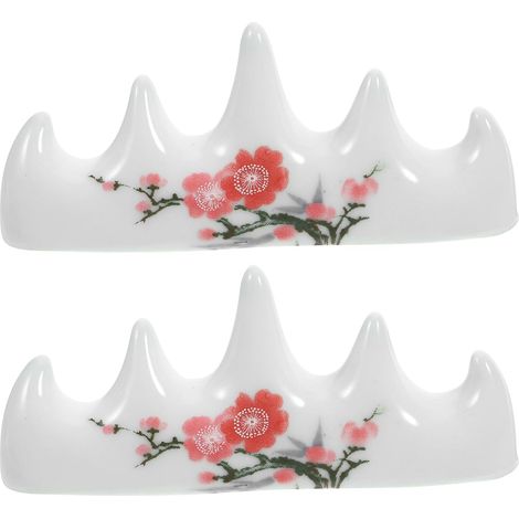 Porte-pinceaux en céramique blanche pour calligraphie, support pratique, ensemble de 2 pièces les (1/5)