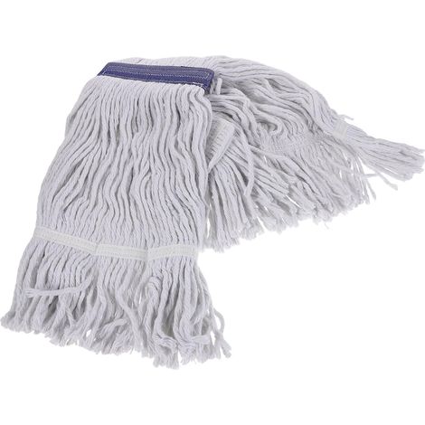 Tête de Balai en Fil de Coton Lavable et Détachable à Séchage Rapide, Recharge pour Balai à Franges, Compatible Sols Humides et Secs, Accessoire de Nettoyage Réutilisable Cuisine (1/5)