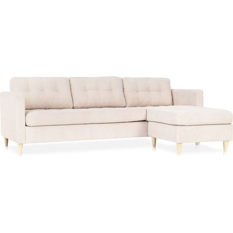 Marino Sofa AB1, Chaiselongue rechts oder links gewendet in Samt Sand. (1/5)