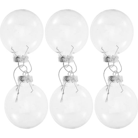 Boules de Noël transparentes pour loisirs créatifs, 12 pièces, décorations en plastique (1/5)