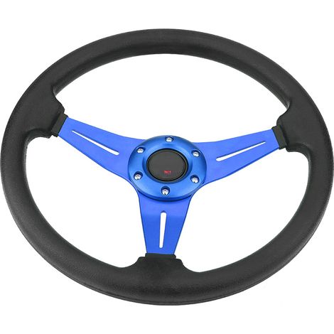 Roue de voiture bleue en PU de 14 pouces avec porte-bagages coloré (1/5)