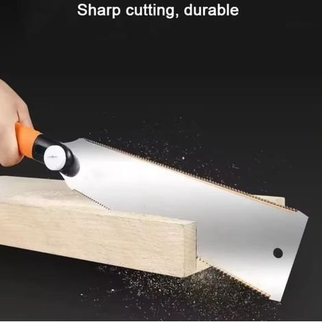 Scie Japonaise Double Tranchant – Ryoba 250 mm – Coupe Rapide et Propre Bois, Plastique, Stratifié – Lame Acier Trempé Ultra Tranchante – Poignée Ergonomique Antidérapante (1/3)