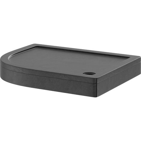 Wholesale Domestic Pearlstone Slate 1000mm x 800mm x 40mm Left Hand Offset Quadrant Shower Tray and Plinth (1/4)