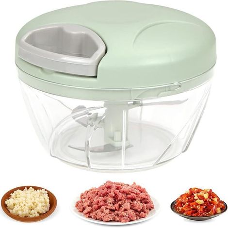Manueller Zwiebelschneider, Zwiebelschneider, Klingen aus Edelstahl, leicht zu reinigender manueller Zwiebelschneider für Gemüse, Obst und Salat (520 ml)